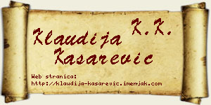 Klaudija Kašarević vizit kartica